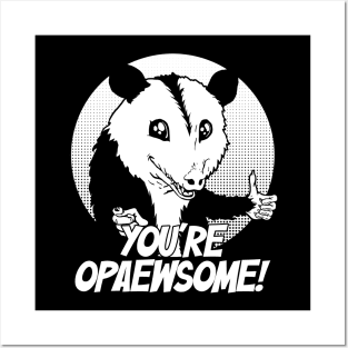 Opawesome opossum Posters and Art